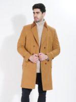 Classic Camel Fur Collar Luxury Warm Over Coat