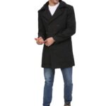 Classic Black Double-Breasted Over Coat