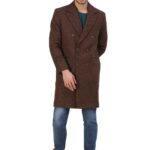 Tan Self Bird Eye Weave Over Coat
