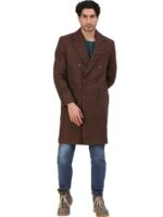 Tan Self Bird Eye Weave Over Coat