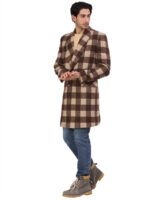 Luxury Checkered Over Coat - Image 5